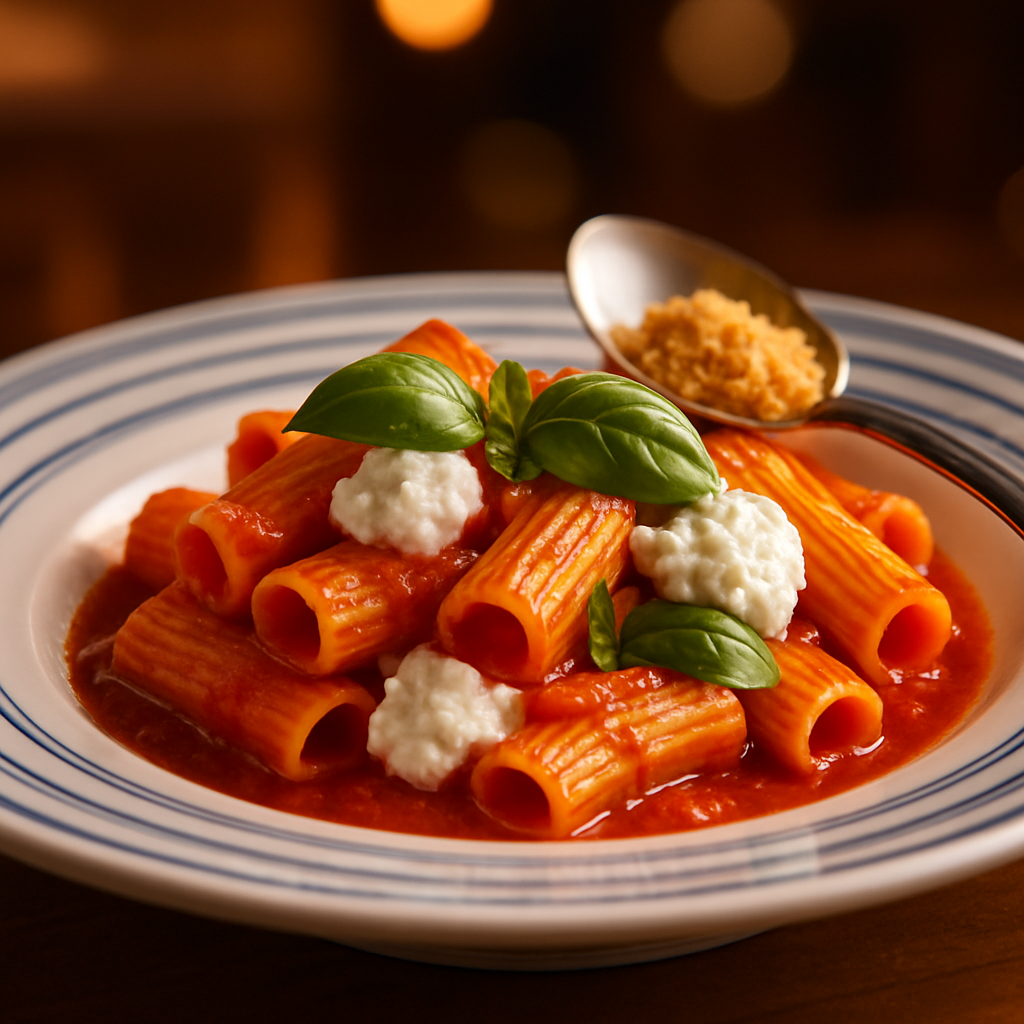 Appetizing kosher pasta dish from Royal Caribbean Fresh Kosher Dining