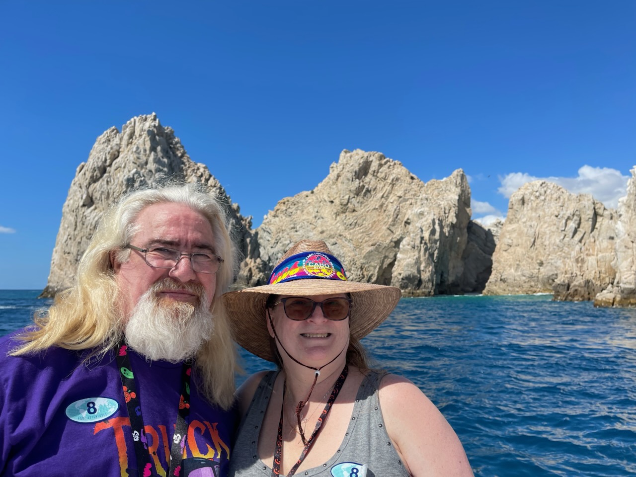 Lawrence Brody and his wife on an excursion in Cabo San Lucas, Mexico